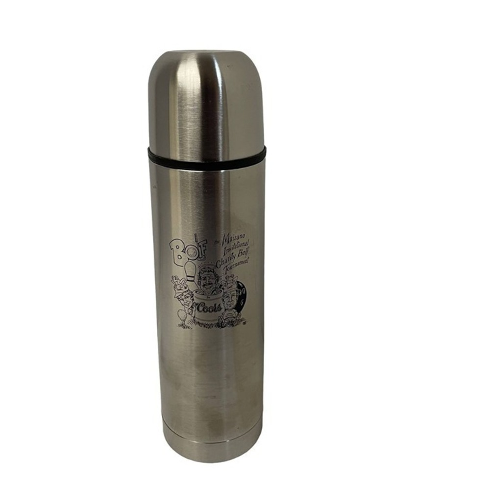 Vacuum Flask Unisex OS Silver Coors Bolf Charity Tournament Graphic